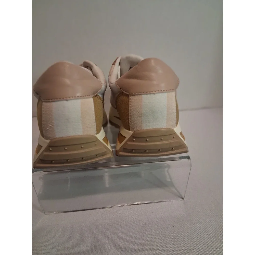 Steve Madden Carmen Neutral Platform Sneakers Tan Cream 8M